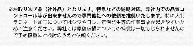 注意事項③＿ラミネート加工（社外品、オプション）